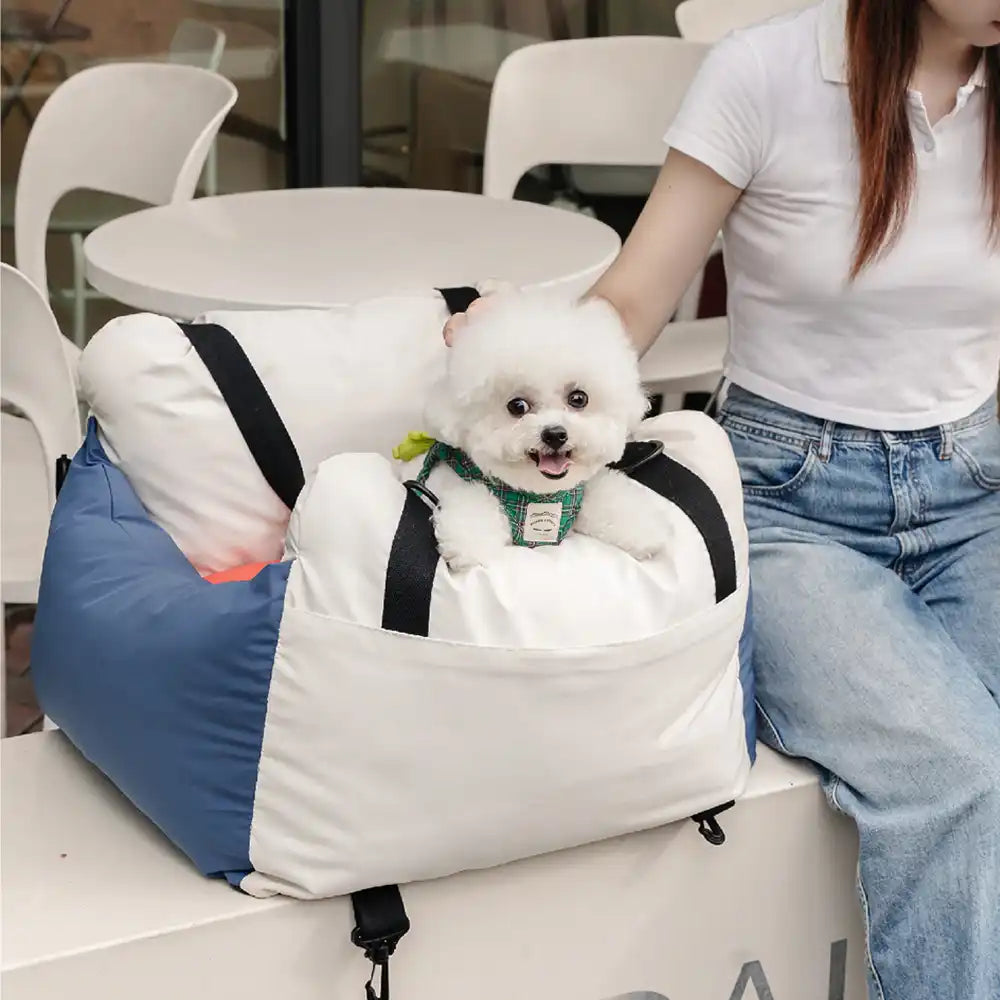 Color-block Travel Booster Multi-Functional Dog Car Seat Bed