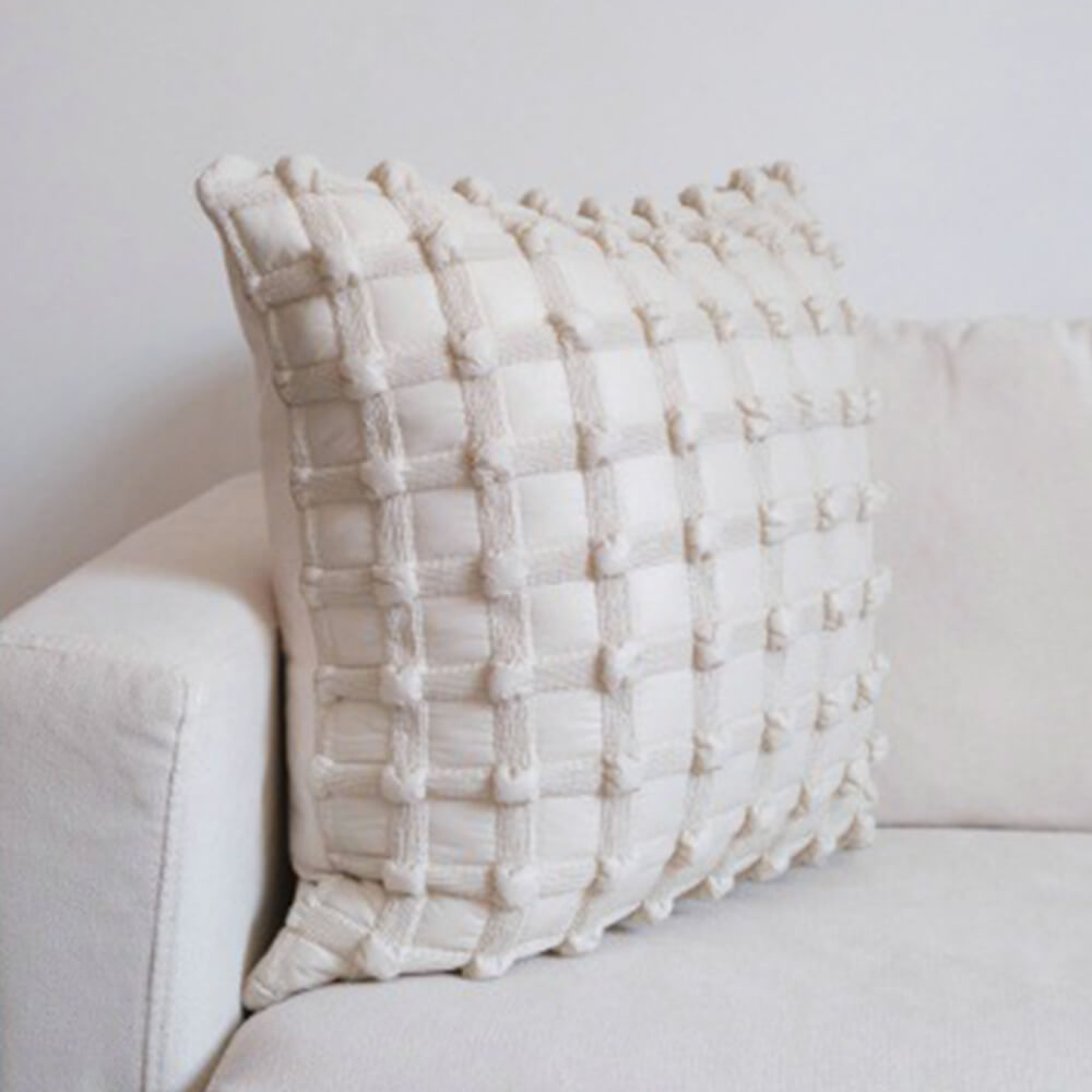 Almohada de sofá de casa lumbar de lujo a cuadros de moda