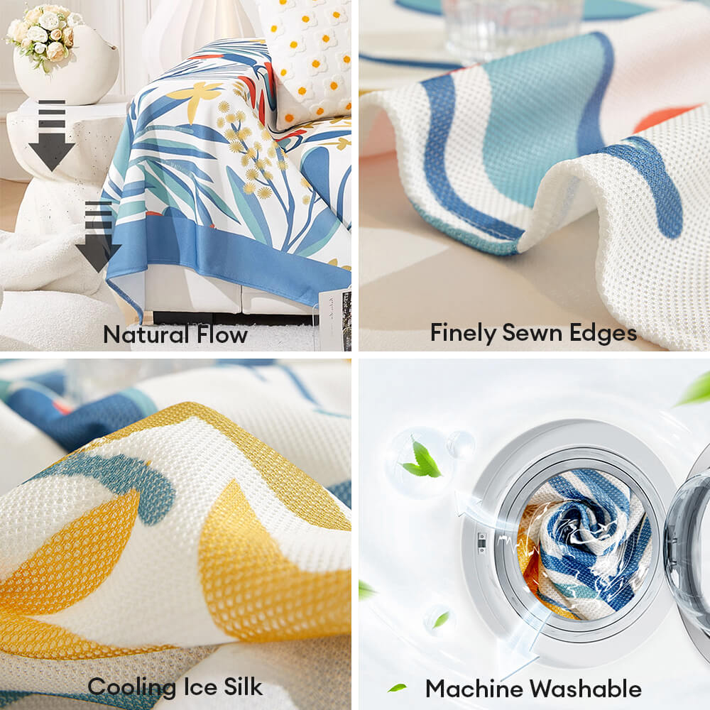 Modern Tropical Style Cooling Multi-Purpose Throw Couch Cover