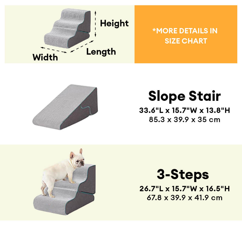Escaleras de perro plegables 2-en-1 plegables con modo rampa