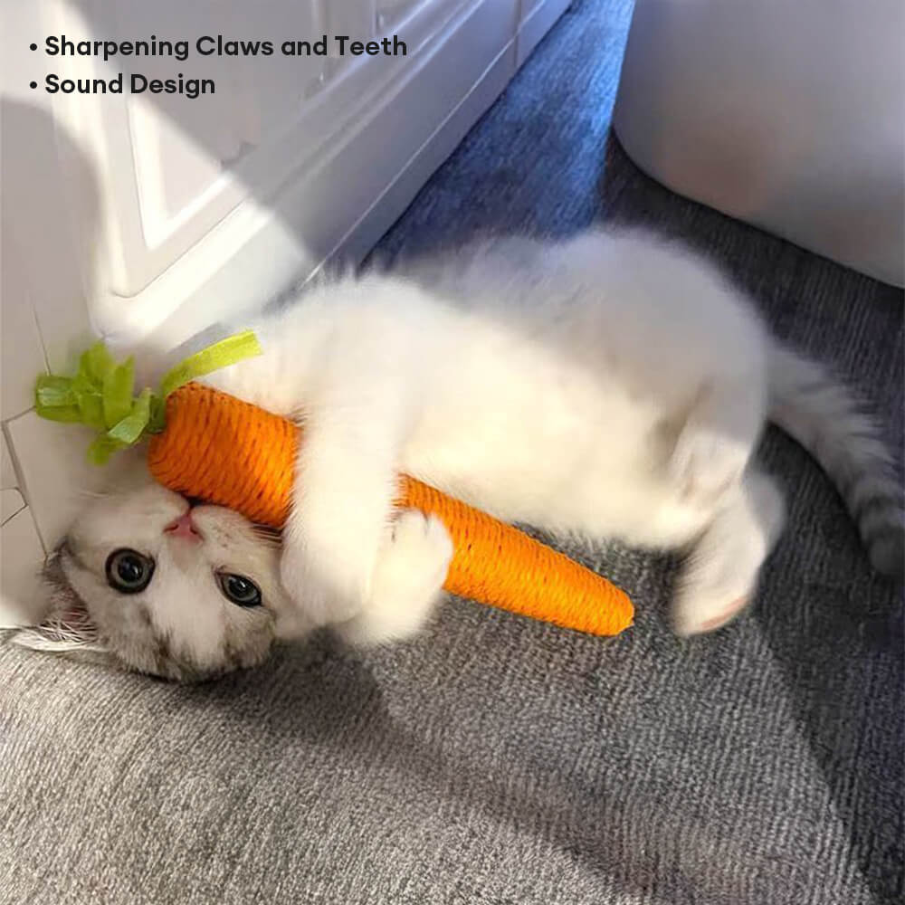 Toy de dentición de gato de zanahoria sisal sisal