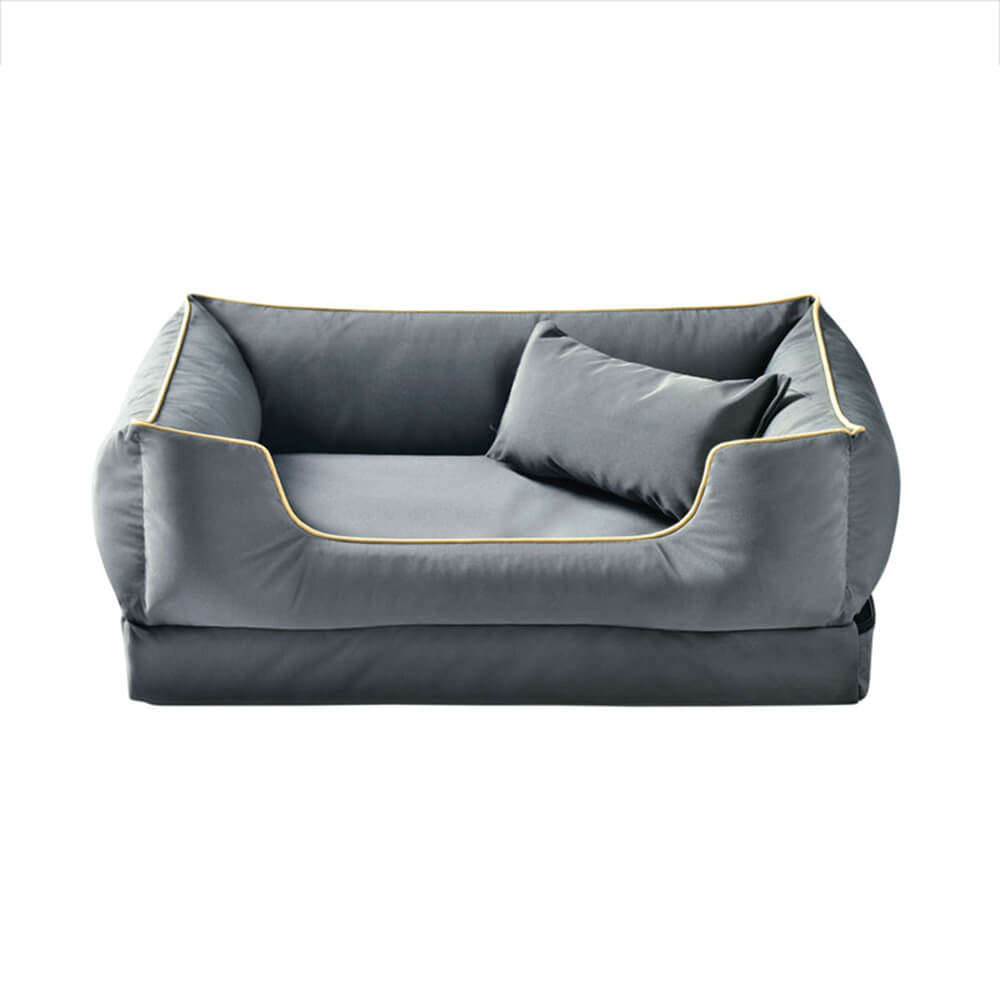 Cama de perros lavable antideslizante impermeable de estilo nórdico con almohada con almohada