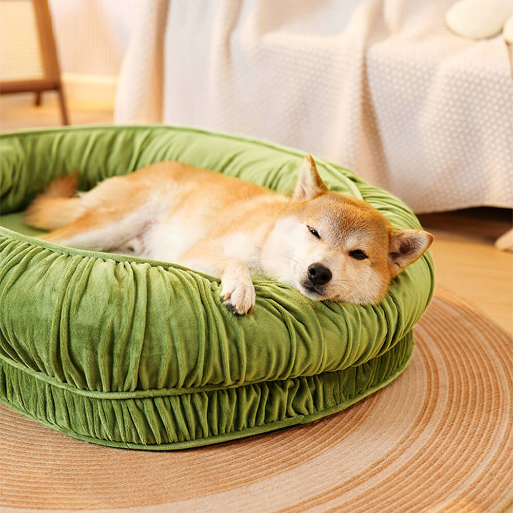 Ovales, orthopädisch unterstützendes, gemütliches, abnehmbares Hunde- und Katzenbett