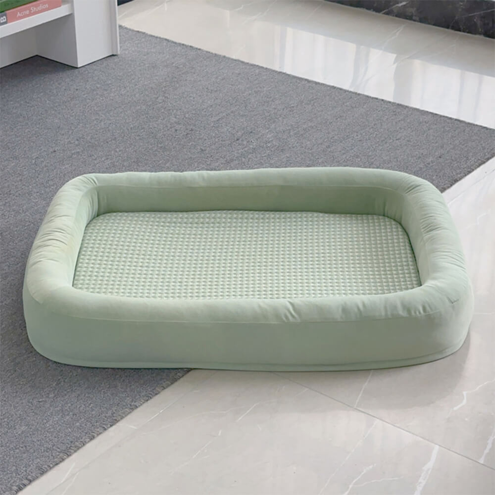 Cama para perros ovalado para toda la temporada de lavable para enfriamiento de enfriamiento suave