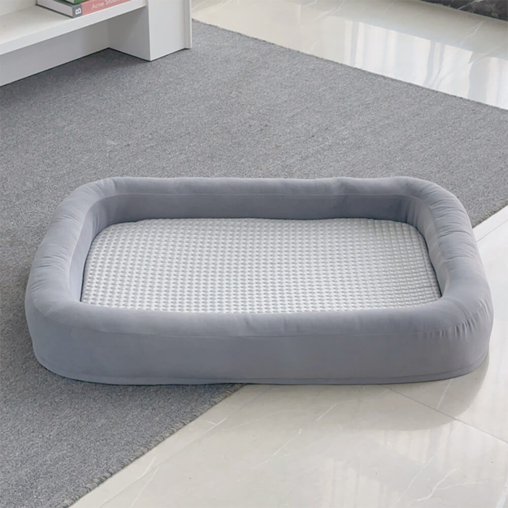 Cama para perros ovalado para toda la temporada de lavable para enfriamiento de enfriamiento suave