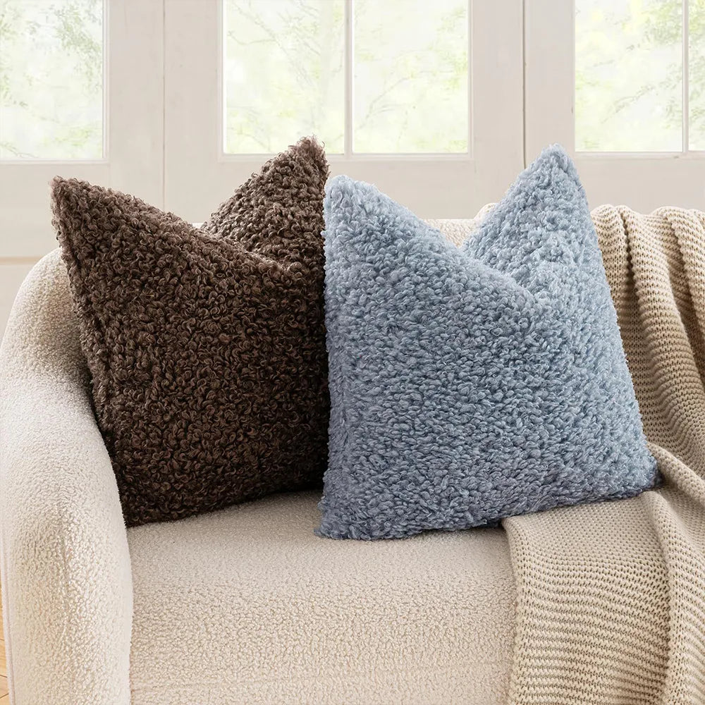 Almohada de sofá decorativo de terciopelo de Teddy suave