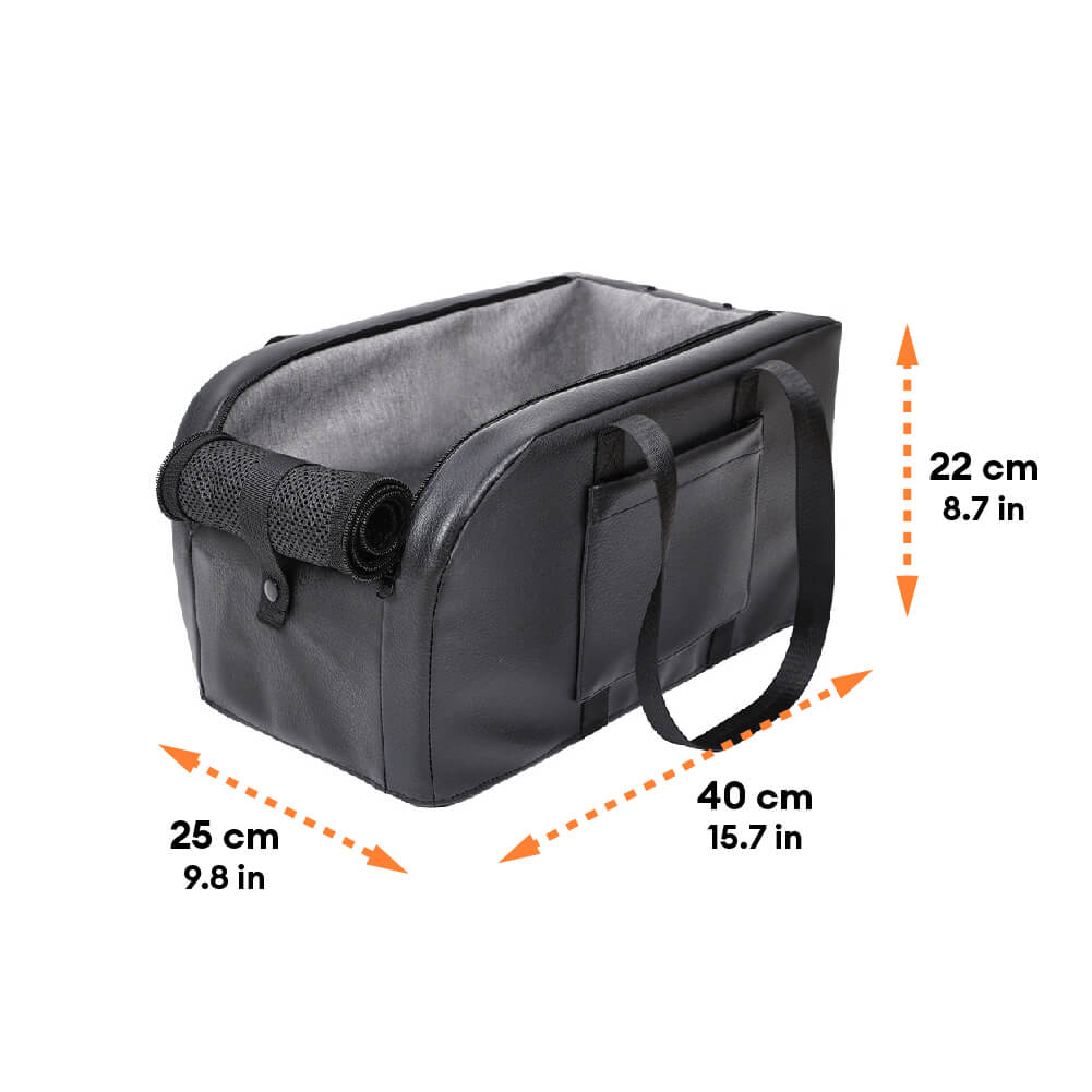 Seguridad de viaje Alegable Elevado Centro de asiento para perros Consola central para perros pequeños