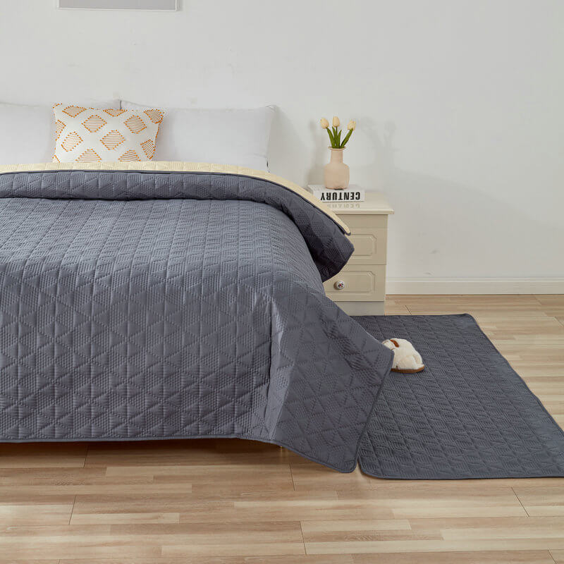 Waterproof Non-Slip Geometric Embossed Multi-Purpose Pet Mat Mattress Protector