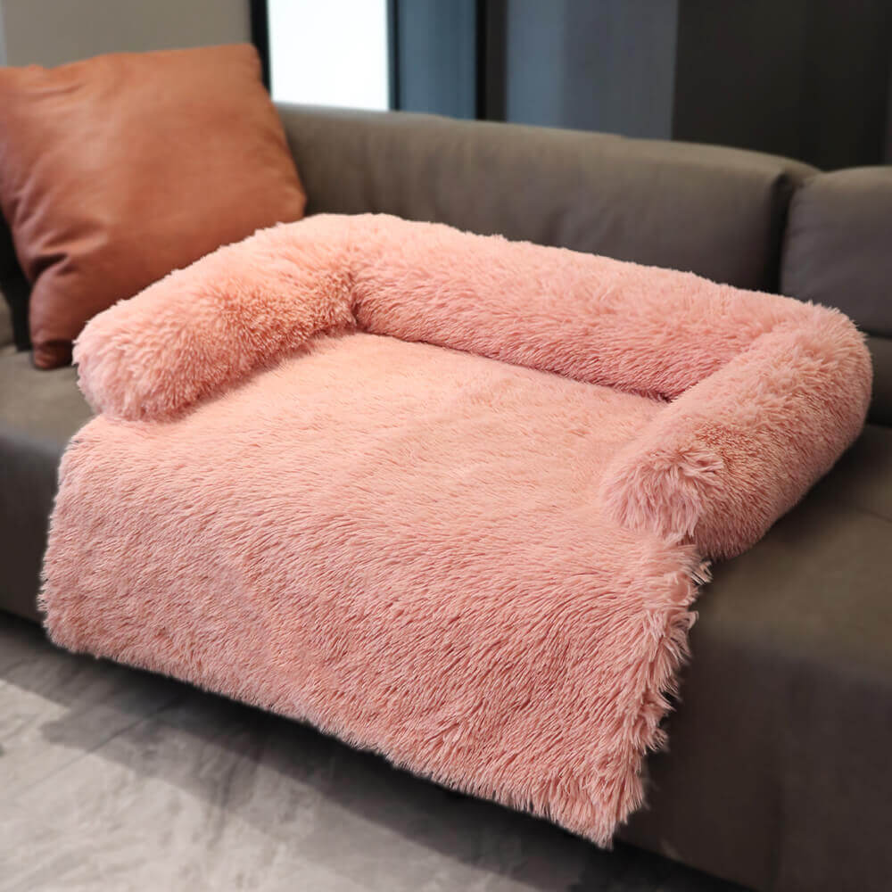 Cama Protetora de Móveis Calmante para Cachorro - Encosto Fuzzy