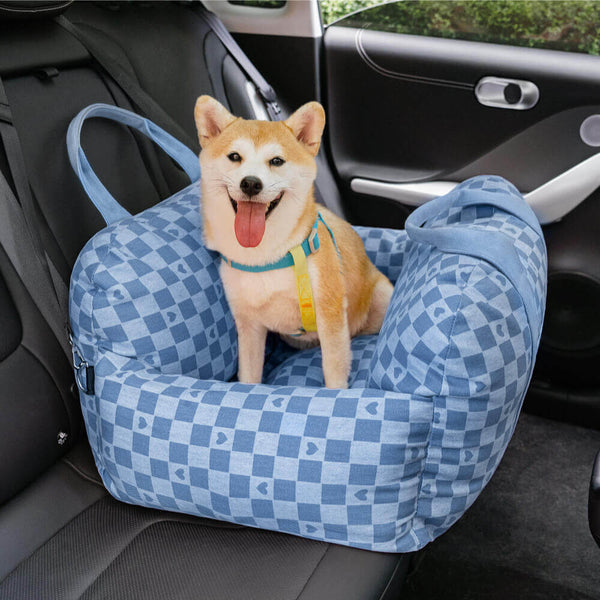 Cama de assento de carro para cachorro e cachorrinho de segurança para viagens - Primeira classe