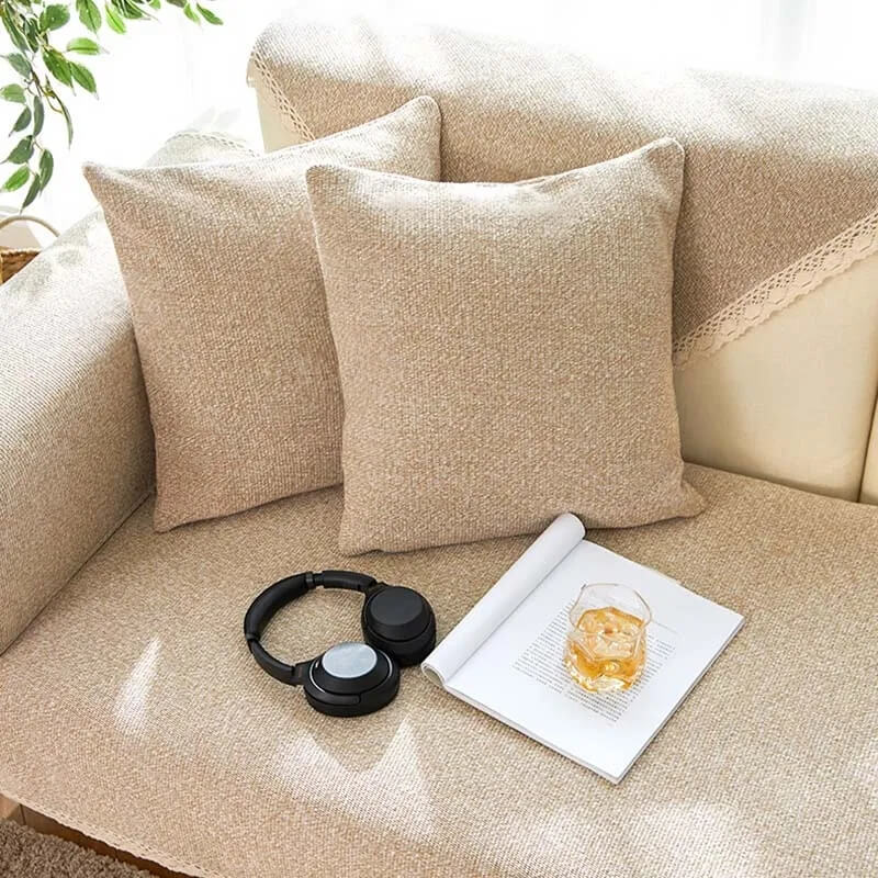 Cubierta de sofá de lino de algodón tejido a mano para todas las estaciones para todas las estaciones