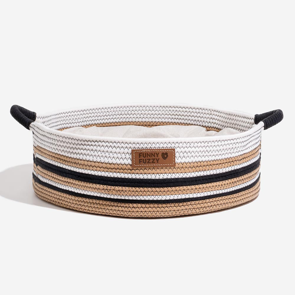 Handmade Lightweight Cotton Woven Beach Bag Pet Carrier- Summer Vacation