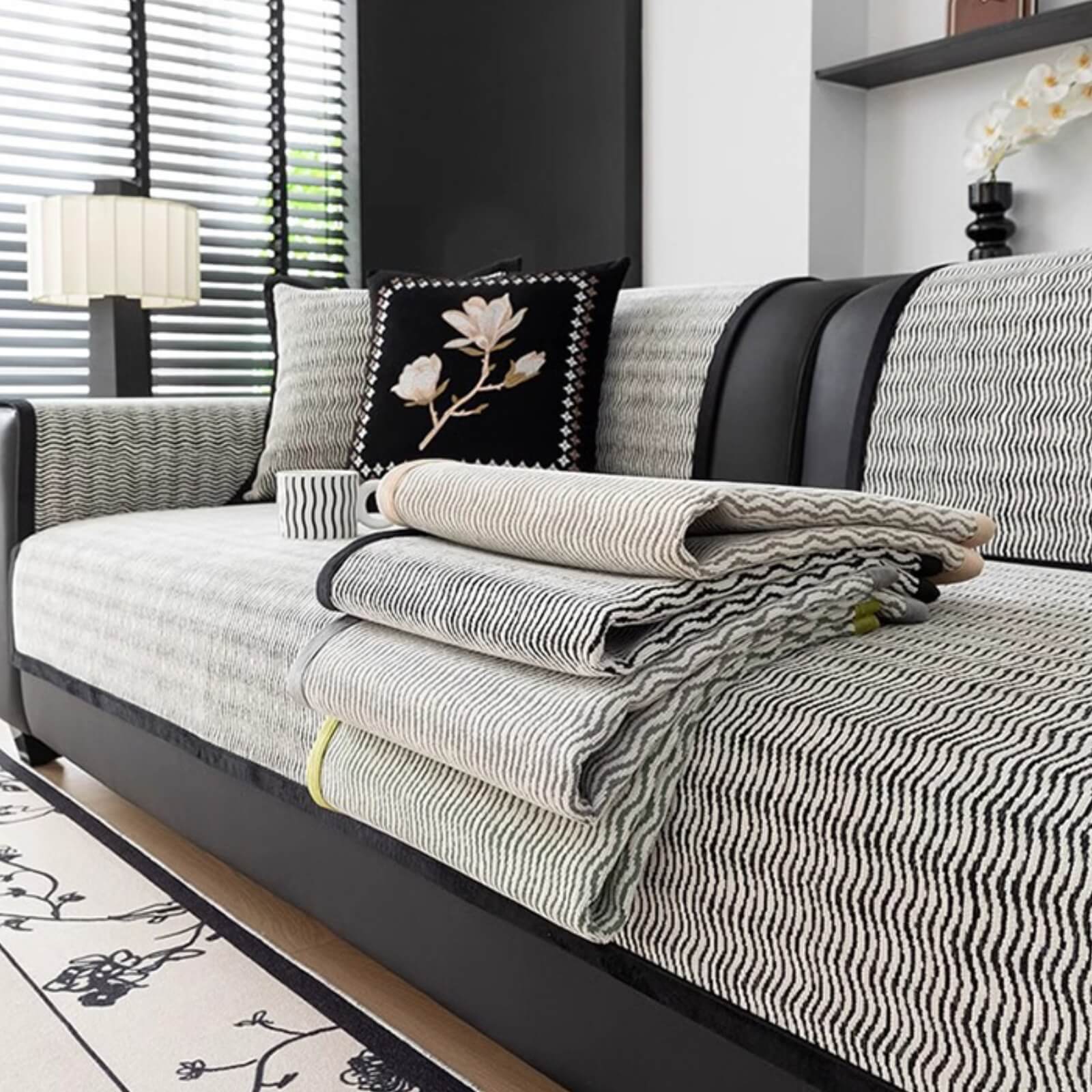 Ligera de lujo Chenille Babata transpirable Tapa del sofá sin deslizamiento resistente a los rasguños