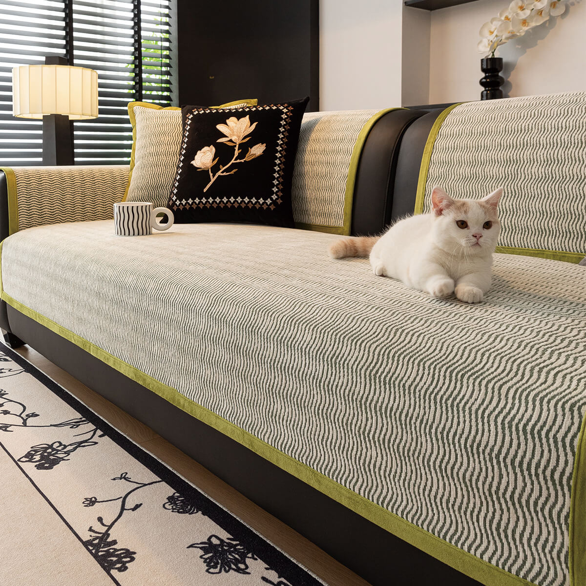 Ligera de lujo Chenille Babata transpirable Tapa del sofá sin deslizamiento resistente a los rasguños