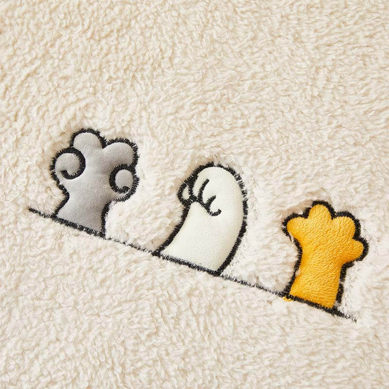 Lovely Cat's Paw Sherpa Fleece Anti-Slip Couch Coach