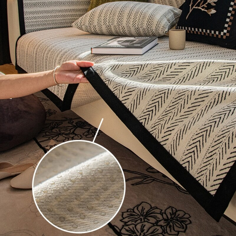 Housse de protection pour meubles en tissu chenille moderne, anti-rayures, antidérapante