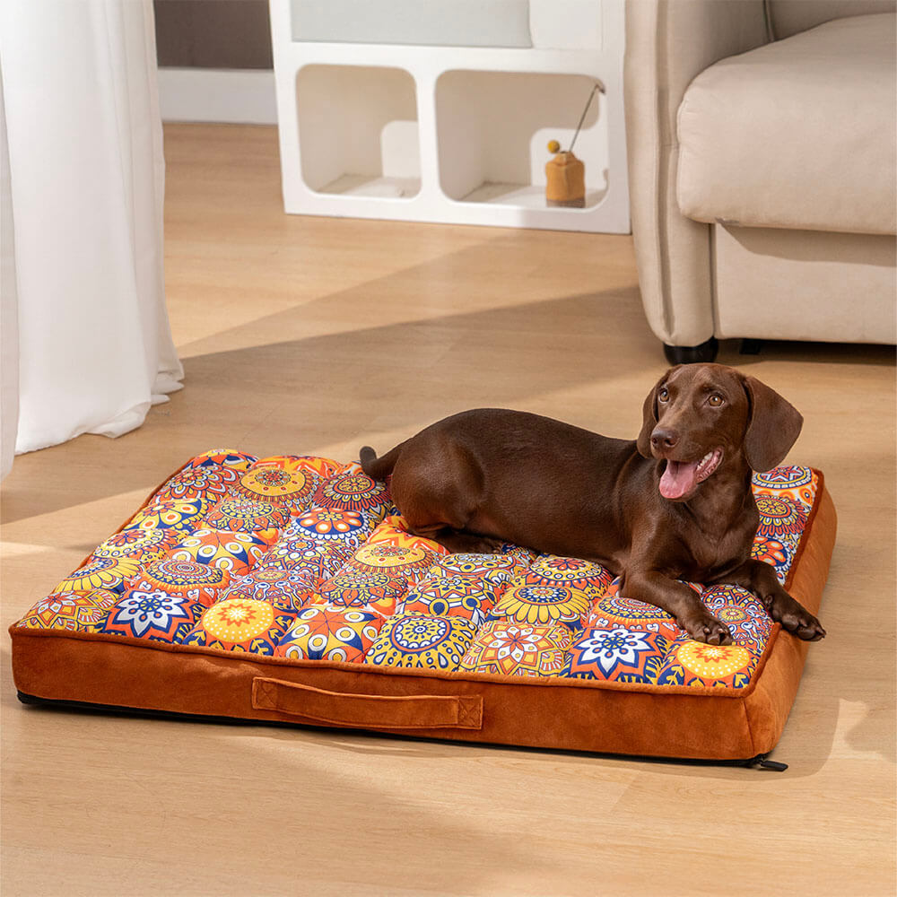 Lits pour chiens à oreiller orthopédique confortable et épais à soutien complet marocain