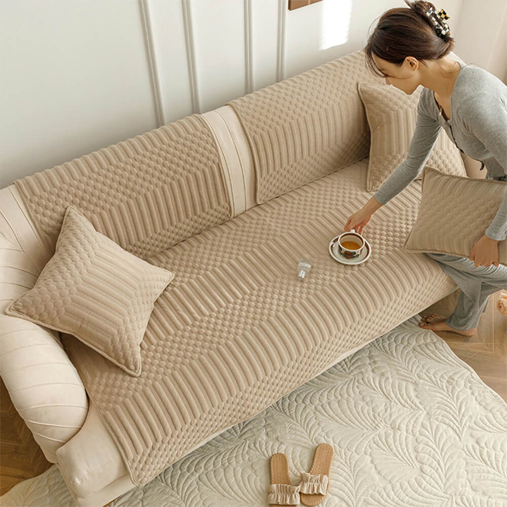 Cubierta de sofá sin deslizamiento cálido y lujoso
