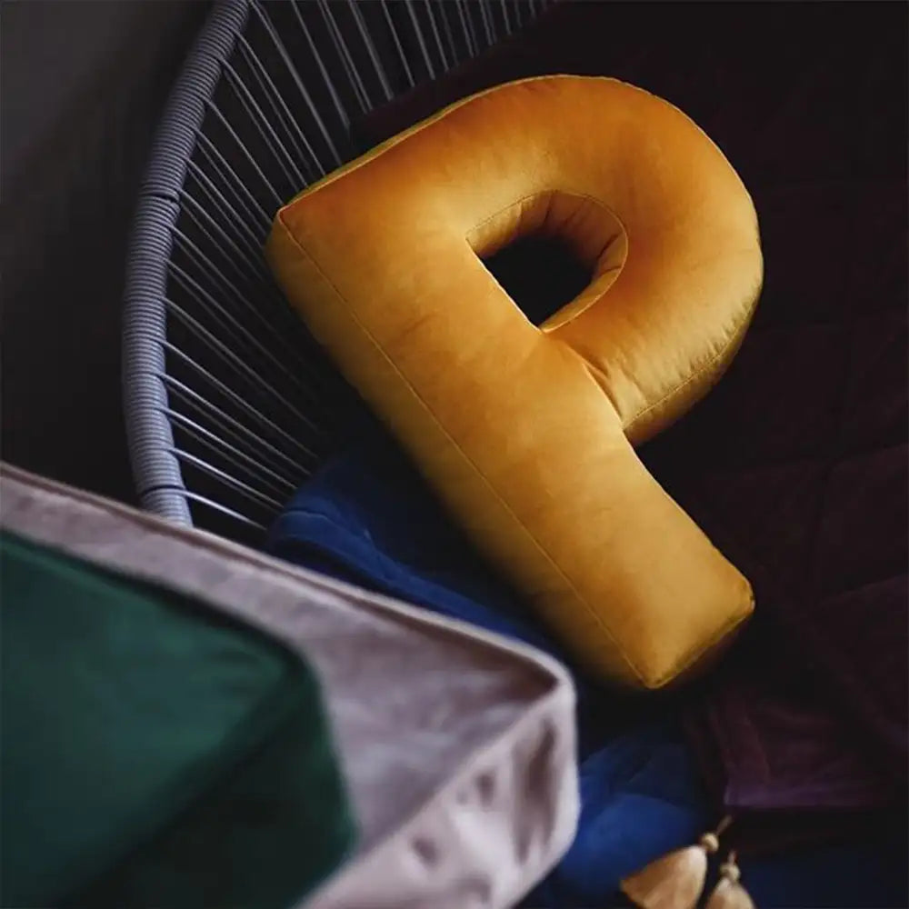 Velvet Letter Hugging Sofa Pillow