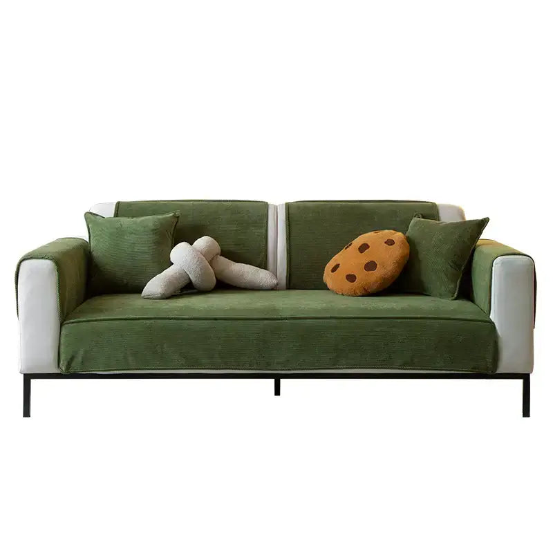 Chic Corduroy Sofa Protector Anti-slip Couch Cover