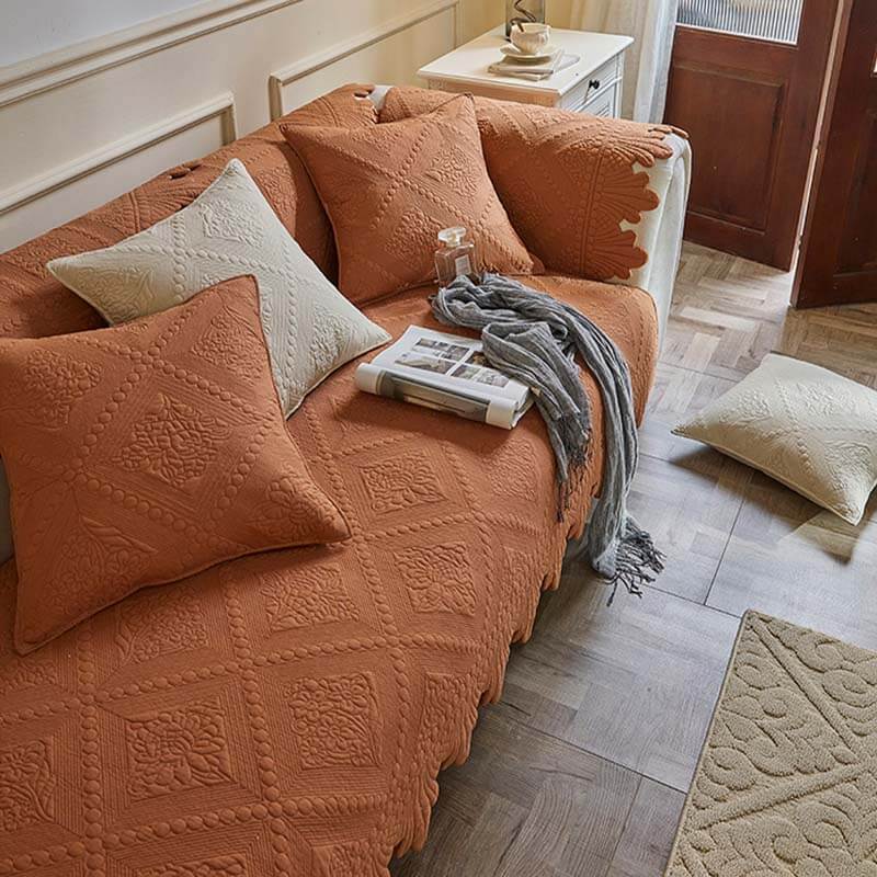 Cubierta de sofá lavable de algodón de algodón de la hoja de moda