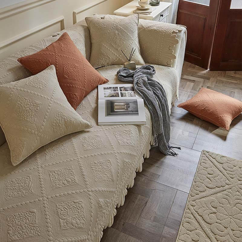 Cubierta de sofá lavable de algodón de algodón de la hoja de moda