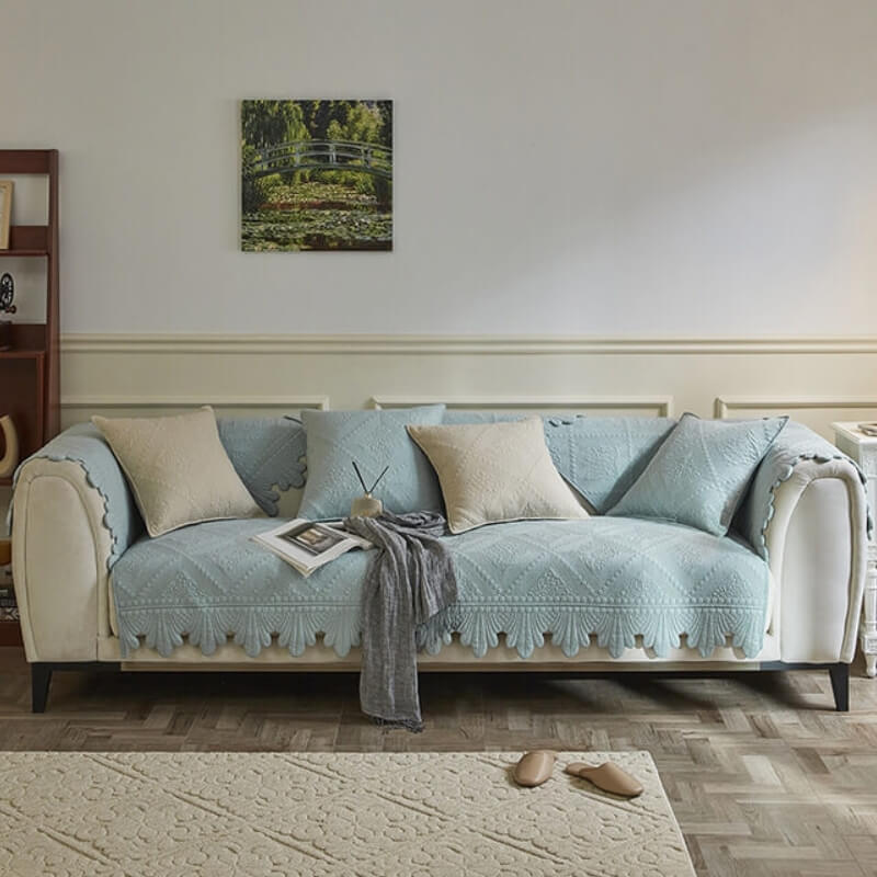 Cubierta de sofá lavable de algodón de algodón de la hoja de moda