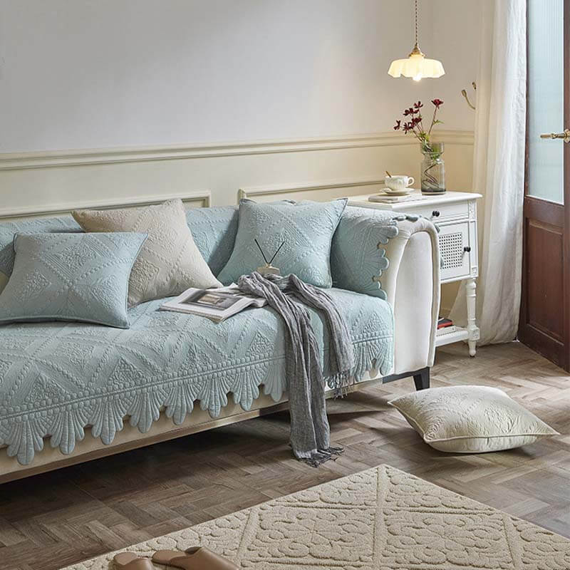 Cubierta de sofá lavable de algodón de algodón de la hoja de moda