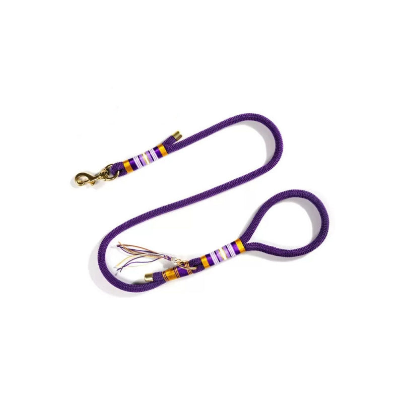 Cuerda trenzada con un patada a mano accesorios para perros con correa de entrenamiento