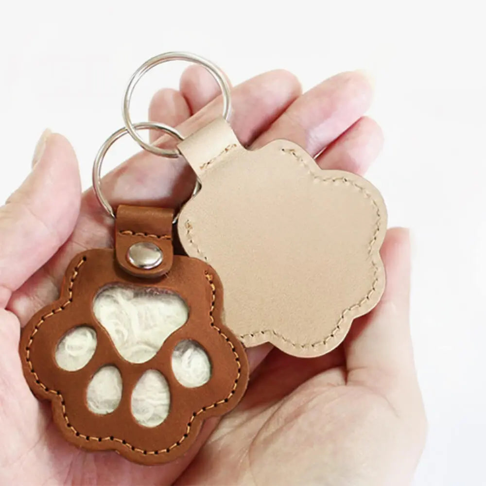 Pet Hair Memory Locket Keychain
