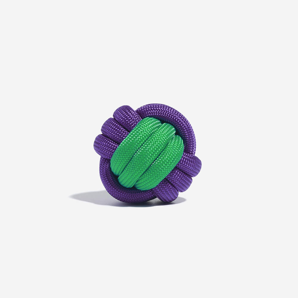 Knots Ball Throwing Dog Toy - Color Clash - FUNNYFUZZY