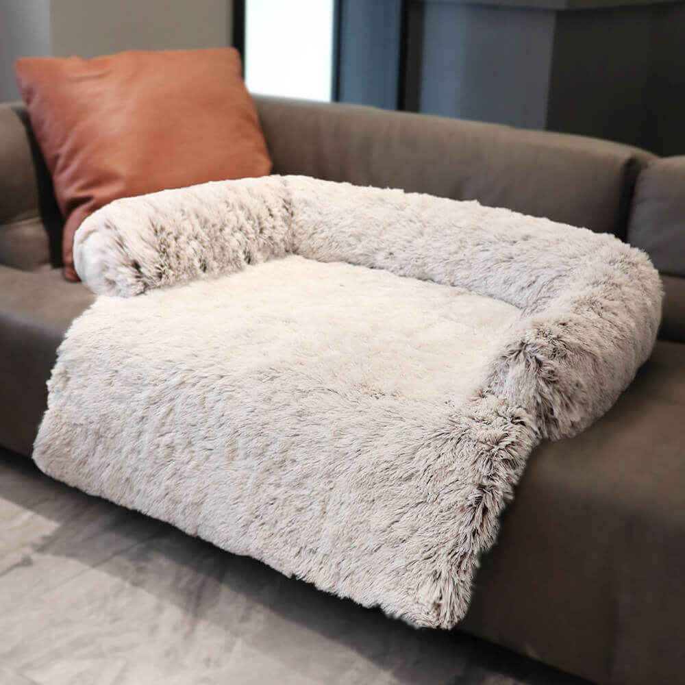 Cama Protetora de Móveis Calmante para Cachorro - Encosto Fuzzy