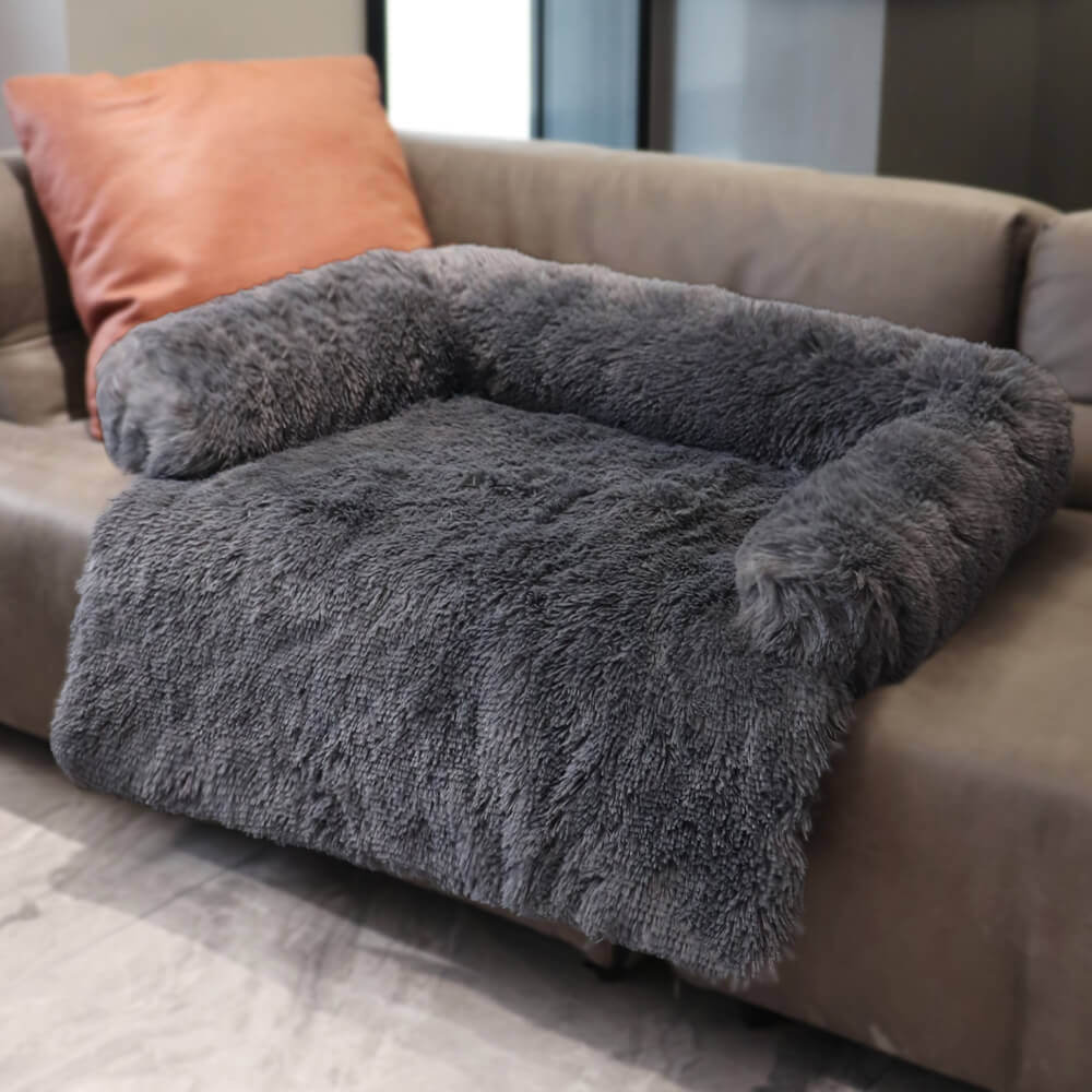 Cama Protetora de Móveis Calmante para Cachorro - Encosto Fuzzy