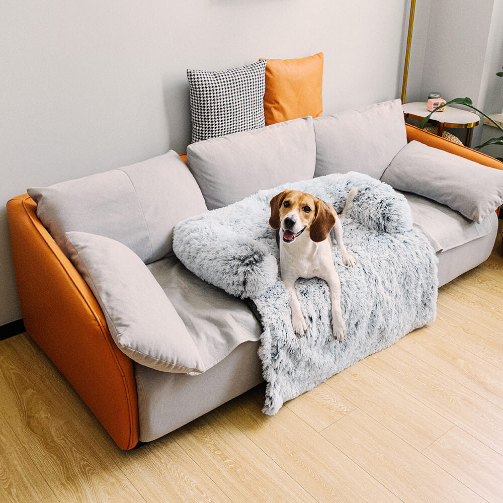 Cama Protetora de Móveis Calmante para Cachorro - Encosto Fuzzy