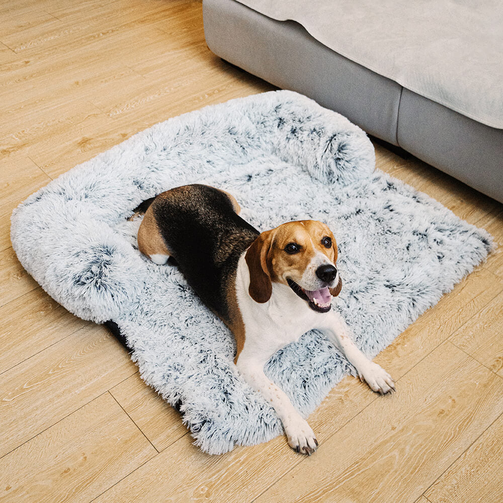 Cama Protetora de Móveis Calmante para Cachorro - Encosto Fuzzy