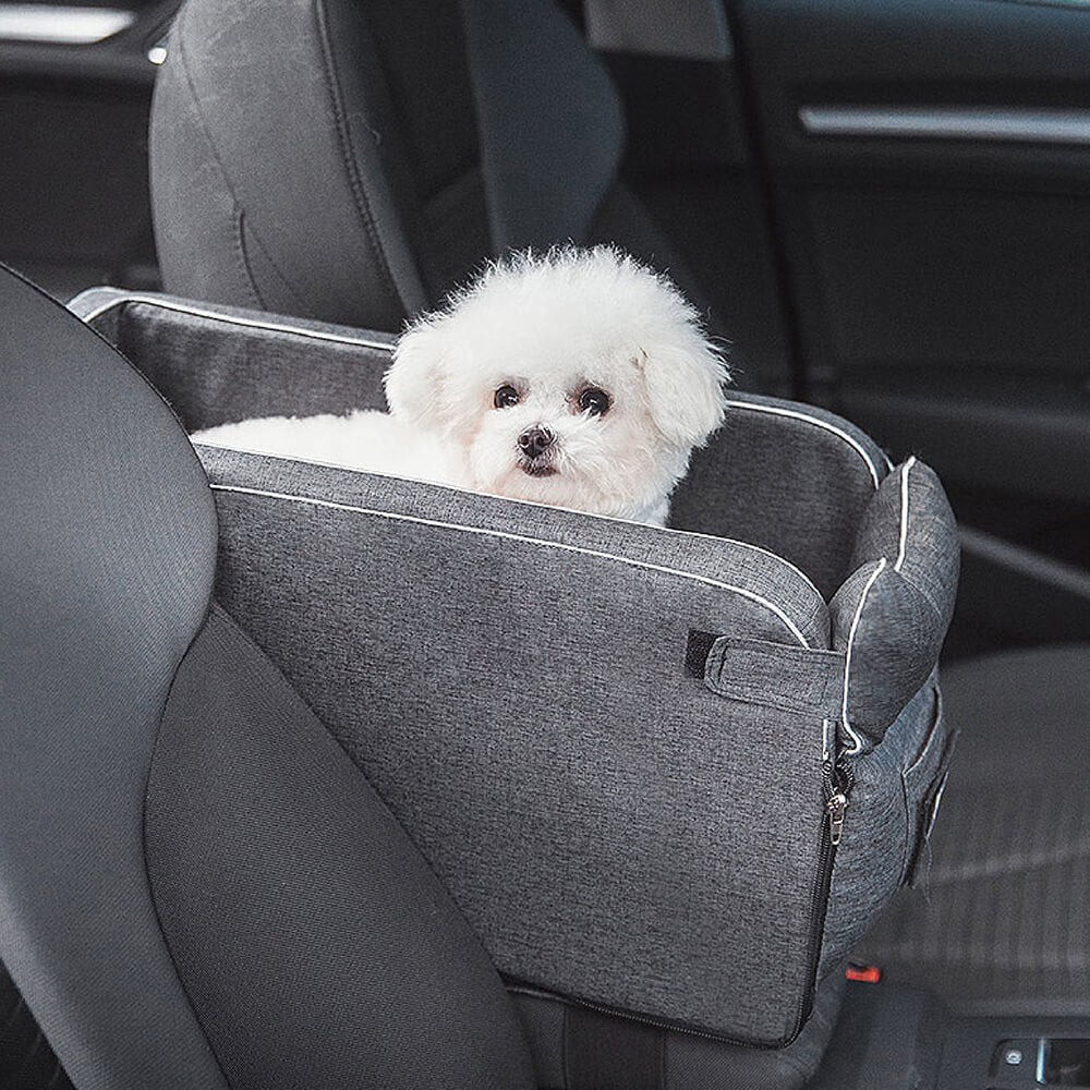 Suede Square Lookout Console Pet Car Seat - FUNNYFUZZY