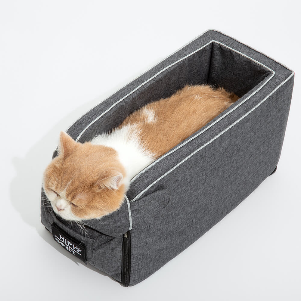 Suede Square Lookout Console Pet Car Seat - FUNNYFUZZY