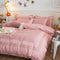 Country Style Plaid Brushed Duvet Cover Bed Sheet Set