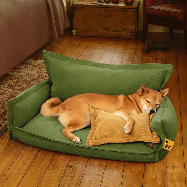 All-Season Chenille Dual-layer Removable Sponge Orthopedic Dog Bed With Pillow