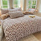 Modern Cozy Style Striped Textured Duvet Cover Bed Sheet Set
