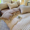 Modern Cozy Style Striped Textured Duvet Cover Bed Sheet Set
