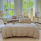 Modern Cozy Style Striped Textured Duvet Cover Bed Sheet Set