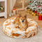 Donutas calmadas y esponjosas nubladas camas de perros redondas