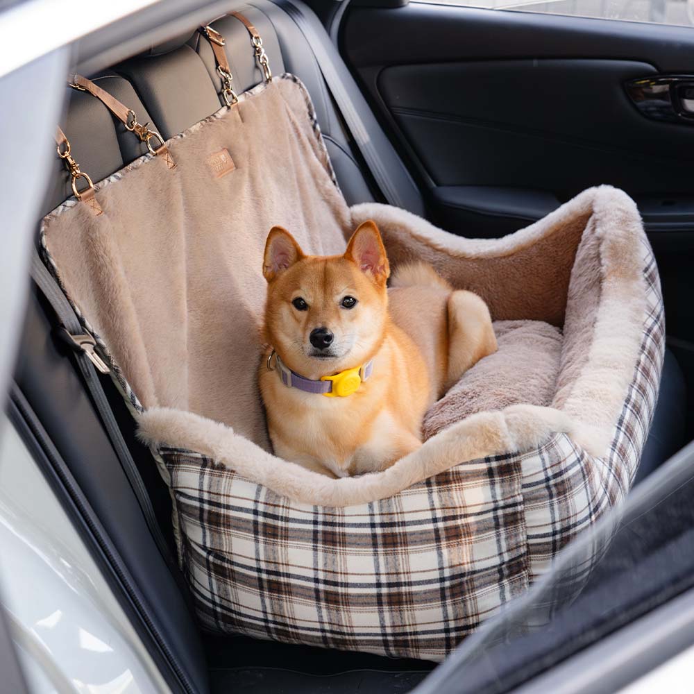 Gran clásico y esponjoso refuerzo para perros asiento para perros segura