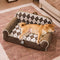 Diamond-Quilted Sherpa Orthopedic Dog & Cat Sofa Bed - Cocoa Pine