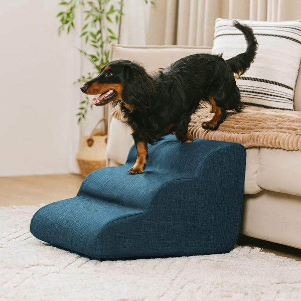 Faux Linen Anti-Scratch Joint Protection Dog Stairs
