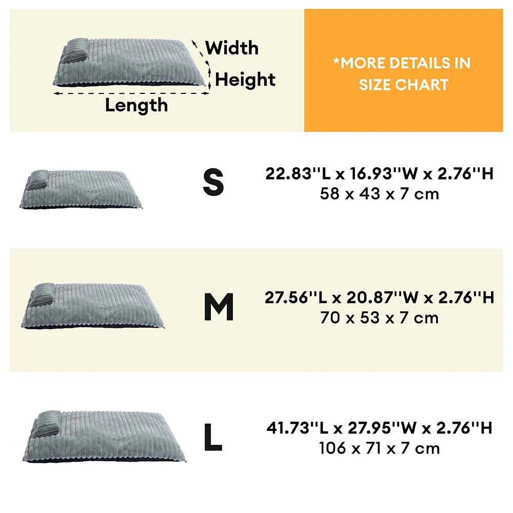 Fluffy espesa espesa cama tranquilizadora con almohada