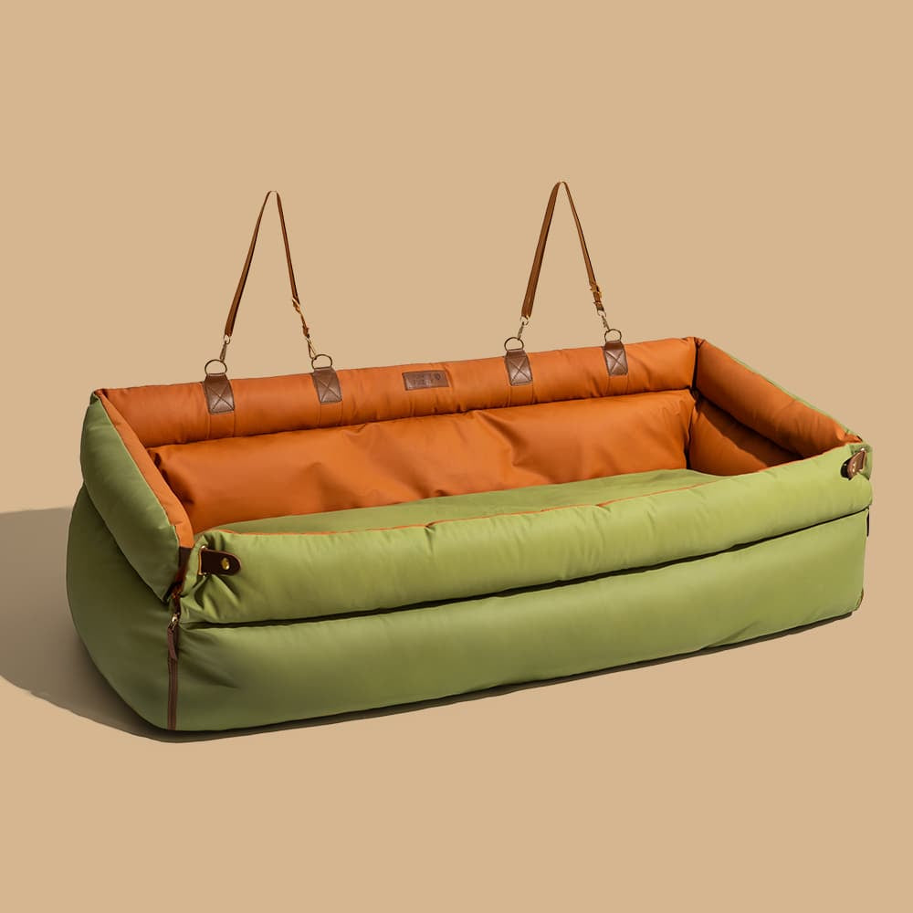 Cama elevatória para assento de carro de couro sintético Deluxe - Urban Voyager