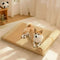 Teddy Fluffy Deep Sleep Large Space Pillow Dog Bed - Honey Amber