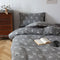 Cute Puppy Jacquard Knit Cotton Duvet Cover Bed Sheet Set